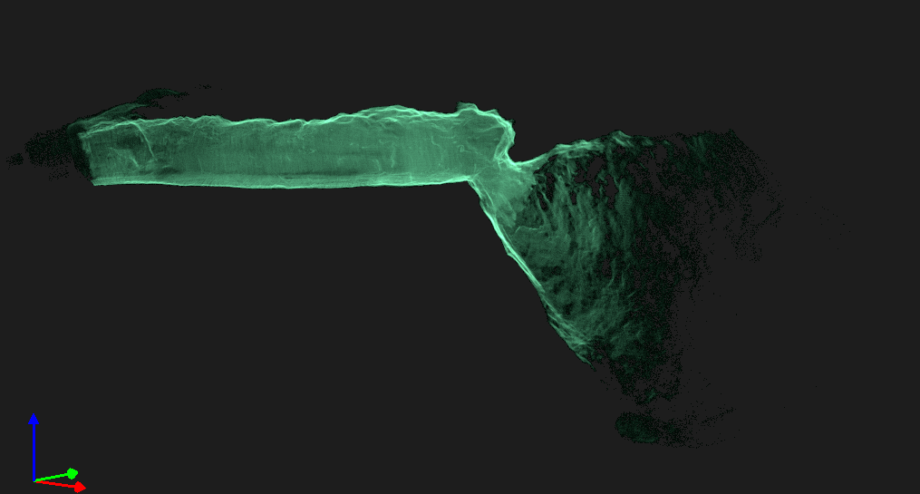 3D LiDAR point cloud scan of old underground mine workings
